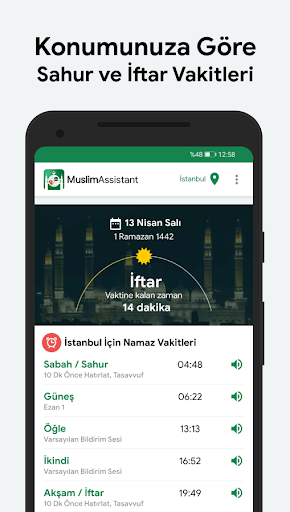 Muslim Assistant: Ezan Vakti, Namaz, Kıble screenshot 1