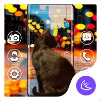 Black Cat APUS Launcher theme on 9Apps