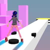 Lady Sky Run Surfer - 3D Running Game