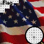 Country flag Color By Number-Pixel Art 2020