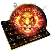 Płomienny lew Keyboard Theme