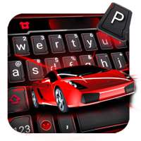Тема для клавиатуры Red Sports Car Racing on 9Apps