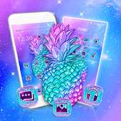 Glossy Vibrant Pineapple Galaxy Theme on 9Apps