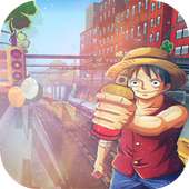 subway luffy pirate dash