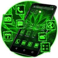 Neon Green Weed APUS Launcher Theme