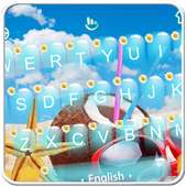 Live 3D Beach Simple Life Keyboard Theme on 9Apps