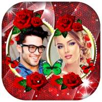 Red Rose Dual Photo Frames on 9Apps