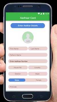 Fake Aadhar Card Maker Prank 1 تصوير الشاشة
