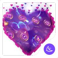 Purple Love Flower- APUS Launcher Free Theme