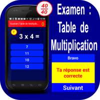 Examen pour apprendre la Table de Multiplication on 9Apps