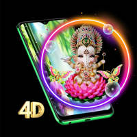 Ganesha 4D Wallpaper