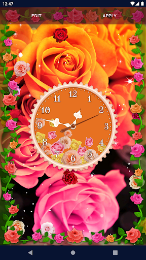 Rose Clock 4K Live Wallpaper скриншот 3