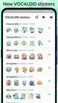 VOCALOID MIKU Stickers for WhatsApp Screenshot