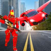 Flying Robot Car Transformer: Robot Superhero War