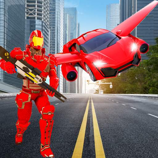 Flying Robot Car Transforming: Robot Superhero War