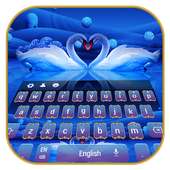 Swan Love blue Pure Lake Keyboard on 9Apps