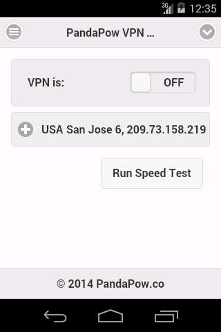 PandaPow VPN (Android 4 ) screenshot 3