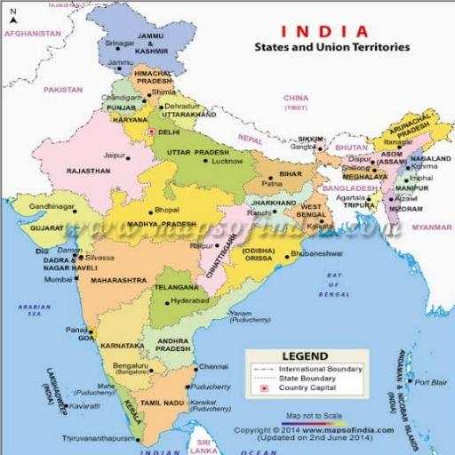 India State Map And Capital