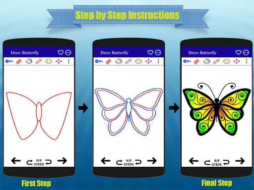 Descarga de la aplicación Cómo dibujar una hermosa mariposa 2023 - Gratis -  9Apps