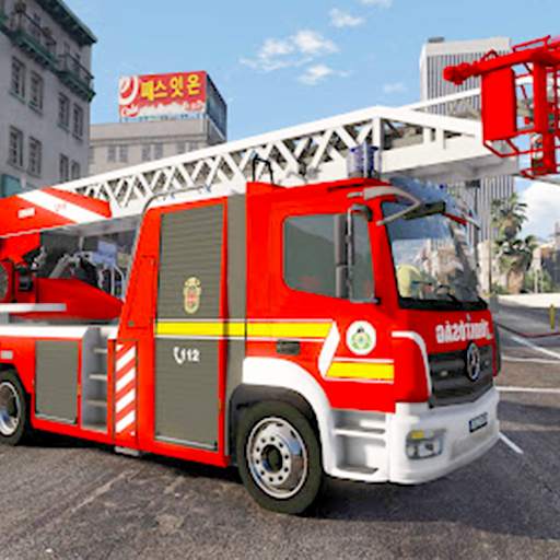 Fire Truck in City Mission Drive Simulator 2022
