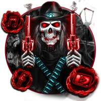 Skull Cowboy Launcher Theme Live HD Wallpapers