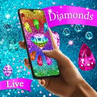 Colorful diamonds and gems live wallpaper