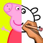 How To Draw Pepa Happy Pig Step By Step on 9Apps