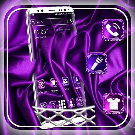 Purple Silk Launcher Theme