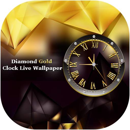 Diamond Gold Clock Live Wallpaper - Analog Clock