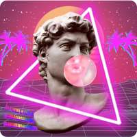 Aesthetic Photo Maker – Glitch Vaporwave Stickers on 9Apps