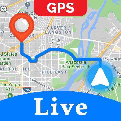 Live Map Direction - GPS Street View Map Finder
