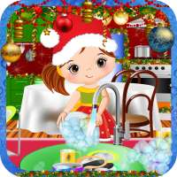 Christmas Kitchen Cleaning-Hidden Objects Cleaning
