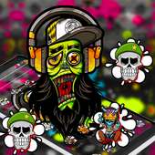 Graffiti Music Skull Theme on 9Apps