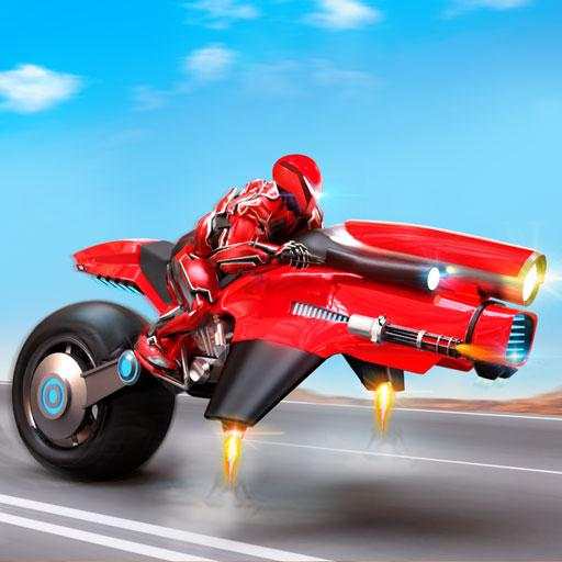 Flying Moto Robot Hero Hover Bike Robot Game
