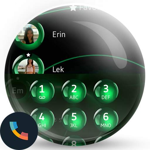Spheres Green Phone Dialer & Contacts Theme