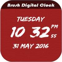 Brush Digital clock LWP free