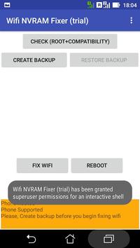 WIFI NVRAM FIXER [ROOT] screenshot 2