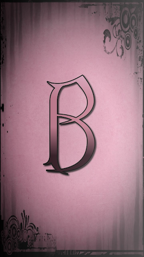 B letter hearten design hd wallpaper