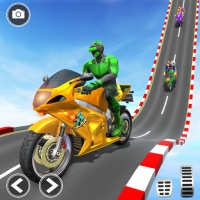 Superhero Mega Ramp Bike Stunt:GT Bike Racing Game