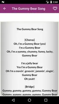 Gummy Bear Song Kids Apk Download for Android- Latest version 1.2-  com.hopefullyblessed.gummybearsongs