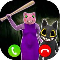 Scary Cartoon Cat vs Piggy Chapter 12 Call Game