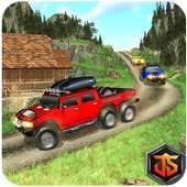 6x6 Offroad Pickup Truck Driving: Dirt Track Drive