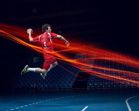 Handball girl background stock photo. Image of person - 38390518