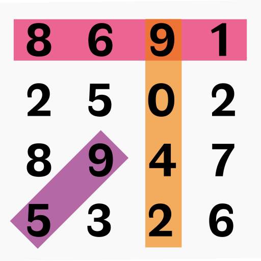 Number Search Puzzles - Number games pastime free