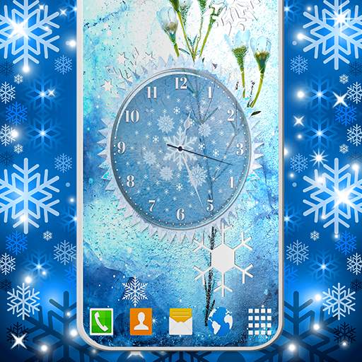 Winter Snow Clock Wallpaper ❄️ HD Live Wallpapers