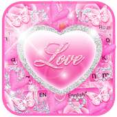 Pink Love Princes Keyboard Theme