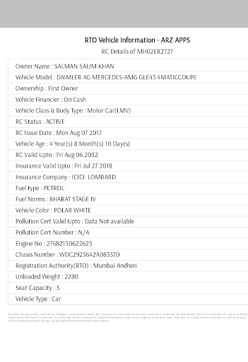 RTO Vehicle Car Owner details screenshot 14