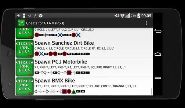 Cheats GTA 5 for PS3 APK for Android Download