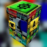 Colorful Metal Cube Launcher Theme