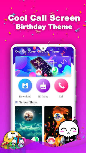 Cool CallScreen-Birthday Theme 2 تصوير الشاشة